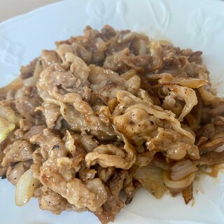 豚こま切れ肉で！お肉柔らか生姜焼き